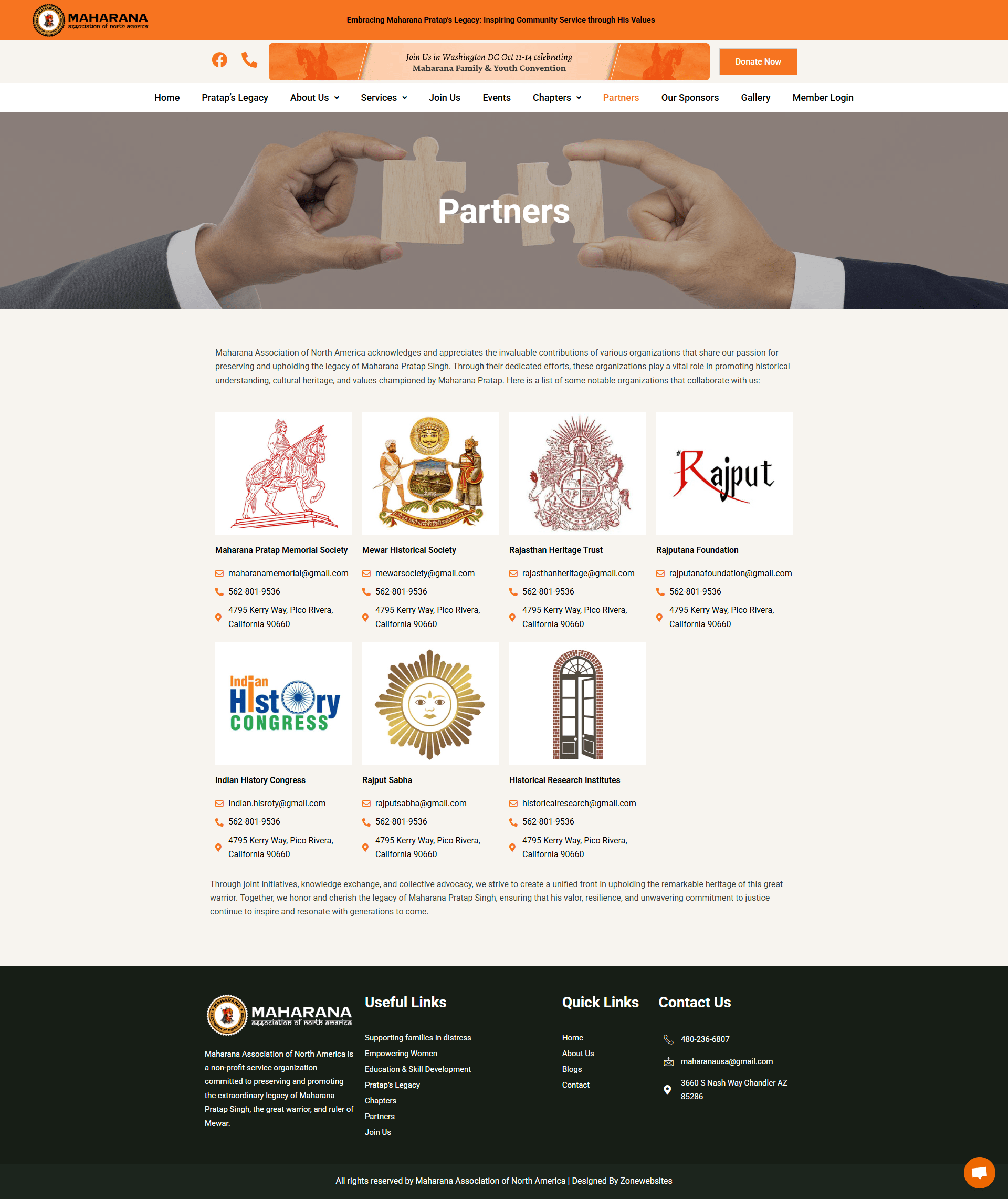 partners page ui
